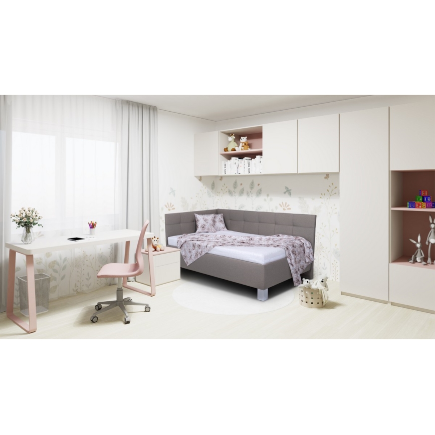 Minkšta lova su čiužiniu ir sandėliavimo vieta MARIA PETITE 120x200 cm taupe