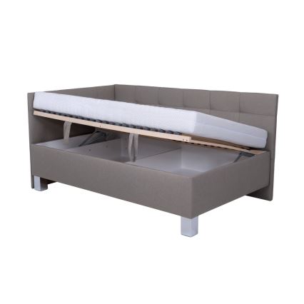 Minkšta lova su čiužiniu ir sandėliavimo vieta MARIA PETITE 120x200 cm taupe