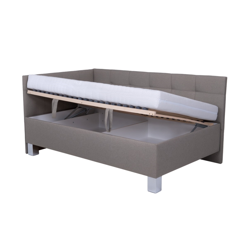 Minkšta lova su čiužiniu ir sandėliavimo vieta MARIA PETITE 120x200 cm taupe