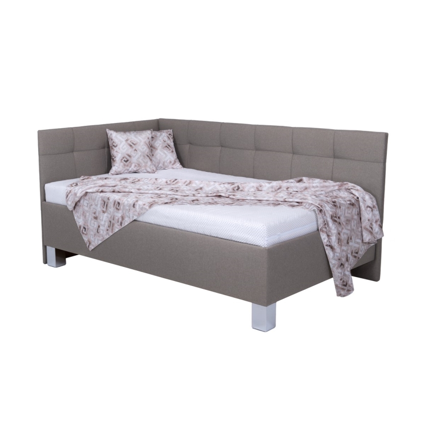 Minkšta lova su čiužiniu ir sandėliavimo vieta MARIA PETITE 120x200 cm taupe
