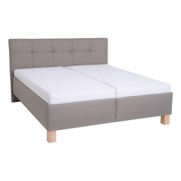 Minkšta lova su čiužiniu ir sandėliavimo vietos MARIA 180x200 cm taupe