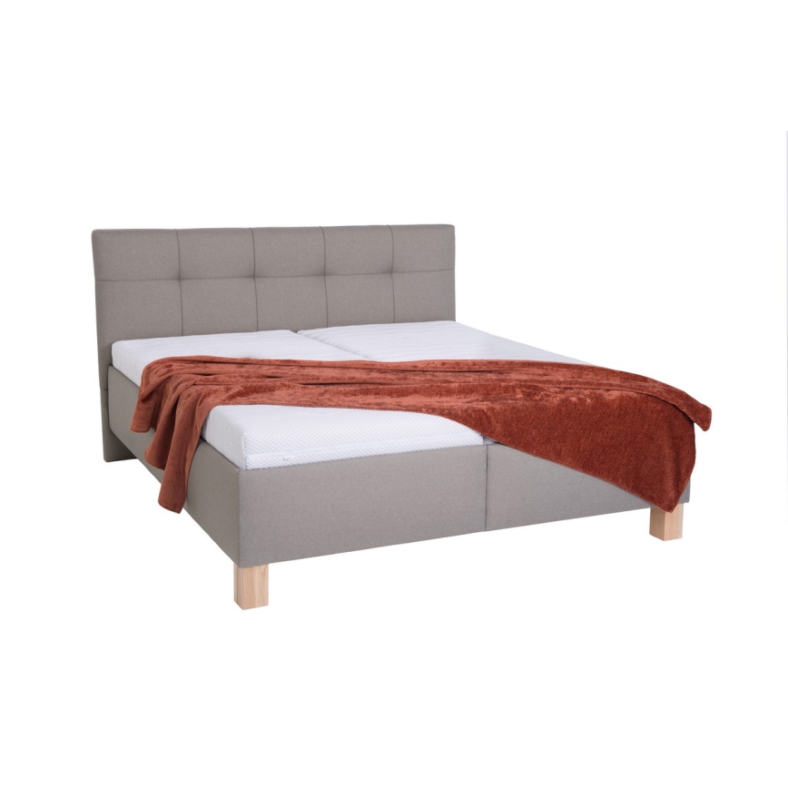 Minkšta lova su čiužiniu ir sandėliavimo vietos MARIA 180x200 cm taupe