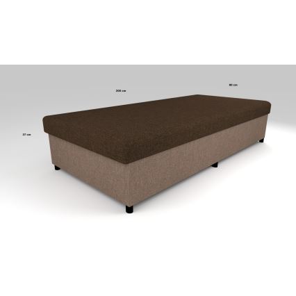 Minkšta lova su sandėliavimo vieta CORY 80x200 ruda