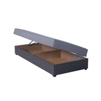 Minkšta lova su sandėliavimo vieta JACOB XL keliamoji galia 130 kg 90x200 cm pilka