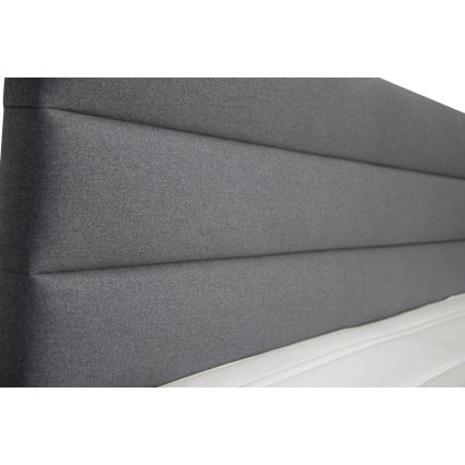 Minkšta lova su sandėliavimo vieta ir matracemi Su topper NEW BOLERO 180x200 cm pilka