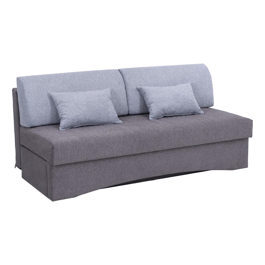 Minkšta sulankstoma sofa be porankių PAUL pilka