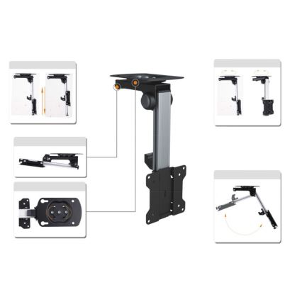 MK FLORIA MKF-17DS220 - Lubinis televizoriaus laikiklis 46 juodas