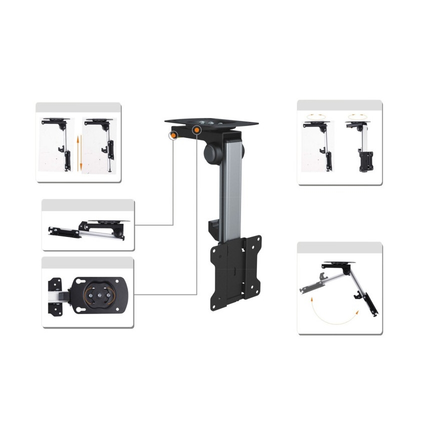 MK FLORIA MKF-17DS220 - Lubinis televizoriaus laikiklis 46 juodas