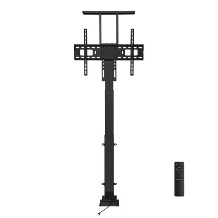 MK FLORIA MKF-19DM648 - Pagrindas ant grindų laikiklis televizoriui 37-65" juoda + nuotolinio valdymo pultas