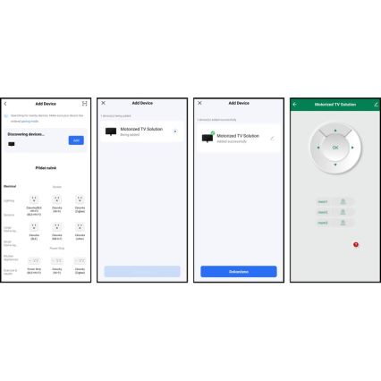 MK FLORIA MKF-20DM444 - Išmanus lubinis televizoriaus laikiklis 55" juoda Wi-Fi TUYA + nuotolinio valdymo pultas