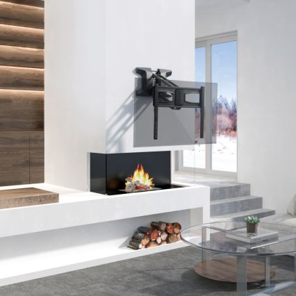 MK FLORIA MKF-21DM647 - Sieninis televizoriaus laikiklis su sąnariu 70 juodas + nuotolinio valdymo pultas