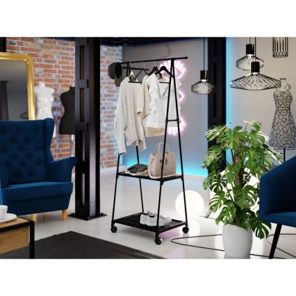 Mobili metalinė pakaba su lentynomis OLAZEN 157x85 cm juoda
