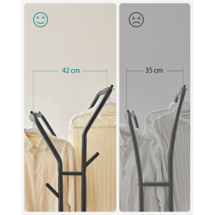Mobilus drabužių stovas LINEA juodas