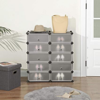 Modulinė BOXIFY lentyna su stalčiais, juoda