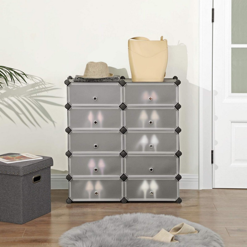 Modulinė BOXIFY lentyna su stalčiais, juoda
