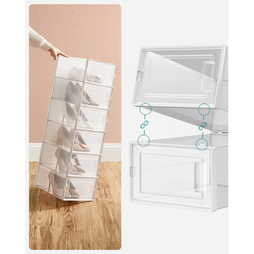 Modulinė lentyna su skyreliais BOXIFY, balta
