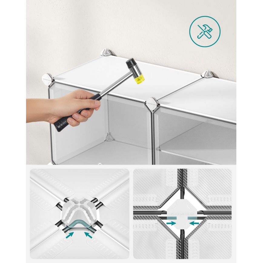 Modulinė lentyna su skyriais BOXIFY, balta