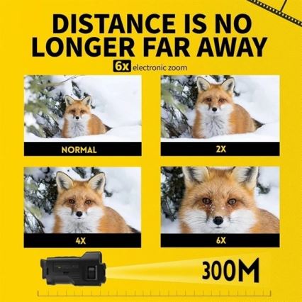 Monokuliaras su naktiniu matymu 6x25, 2000 mAh