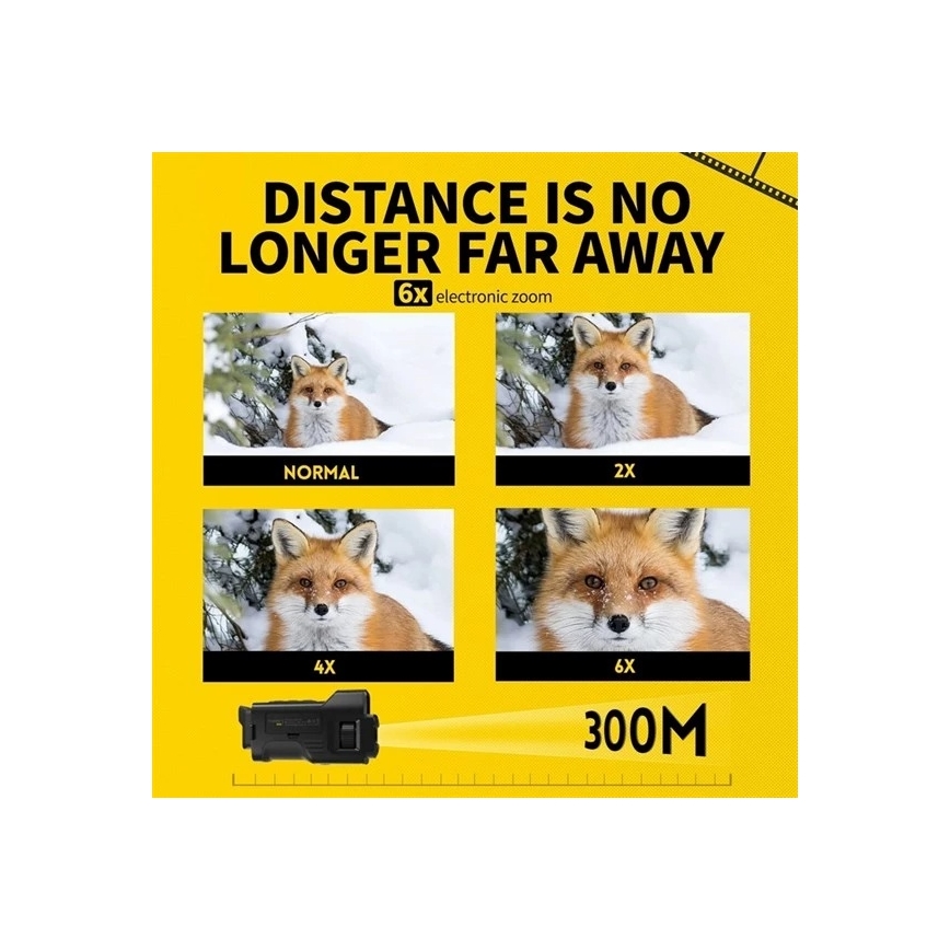 Monokuliaras su naktiniu matymu 6x25, 2000 mAh