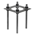 Montavimo pagrindas lauko apšvietimo stulpui BASE 20x20 cm juodas