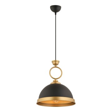 Montažo liustra MONZA 1xE27/40W/230V Ø 30 cm juoda/bronzos