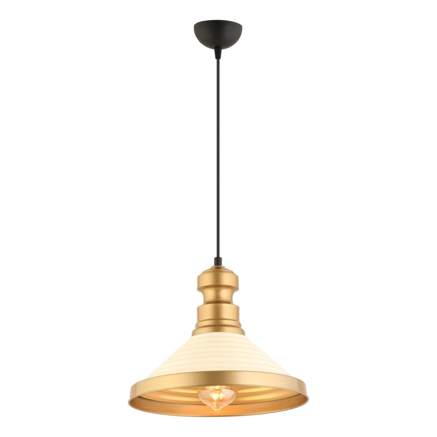 MONZA pakabinama lempa 1xE27/40W/230V, skersmuo 30 cm, kreminė/aukso