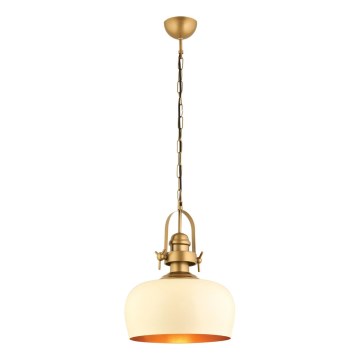 MONZA pakabinama lempa 1xE27/40W/230V, skersmuo 30 cm, kreminė/bronzinė