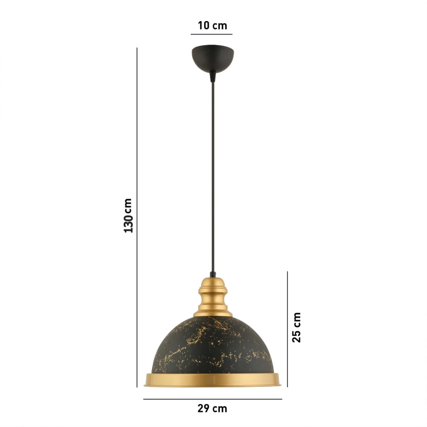 MONZA pakabinamas šviestuvas 1xE27/40W/230V Ø 29 cm juodas/bronzinis