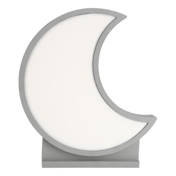 MOON LED 12W 230V pilka stalo lempa vaikams, pilka