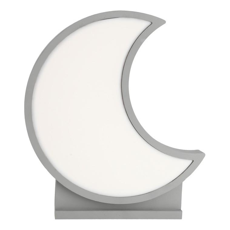 MOON LED 12W 230V pilka stalo lempa vaikams, pilka