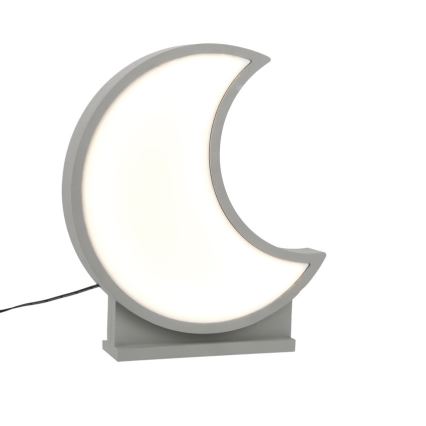 MOON LED 12W 230V pilka stalo lempa vaikams, pilka