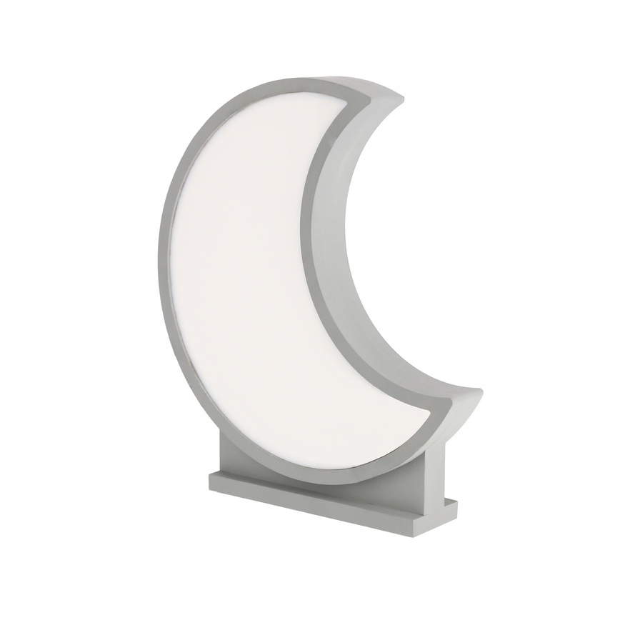 MOON LED 12W 230V pilka stalo lempa vaikams, pilka