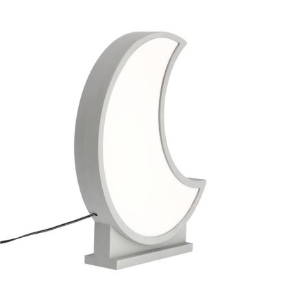 MOON LED 12W 230V pilka stalo lempa vaikams, pilka