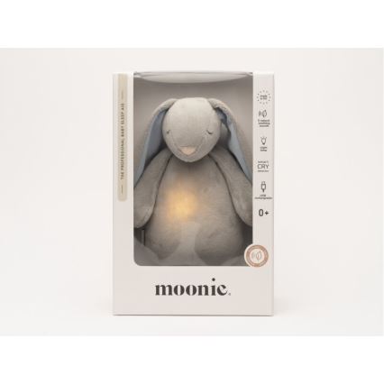Moonie – Glaustynių draugas su melodija ir šviesa 2.0, triušiukas, dangaus mėlynos spalvos