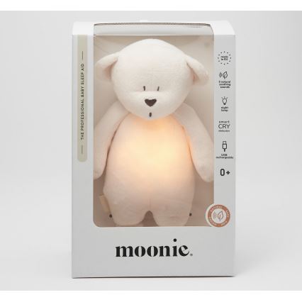Moonie - Snuggle buddy su melodija ir šviesa meškiukas 2.0 cream