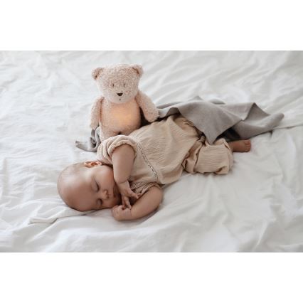 Moonie - Snuggle buddy su melodija ir šviesa meškiukas 2.0 organic polar