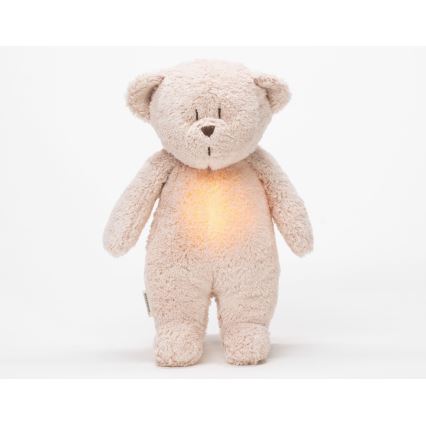 Moonie - Snuggle buddy su melodija ir šviesa meškiukas 2.0 organic rožė