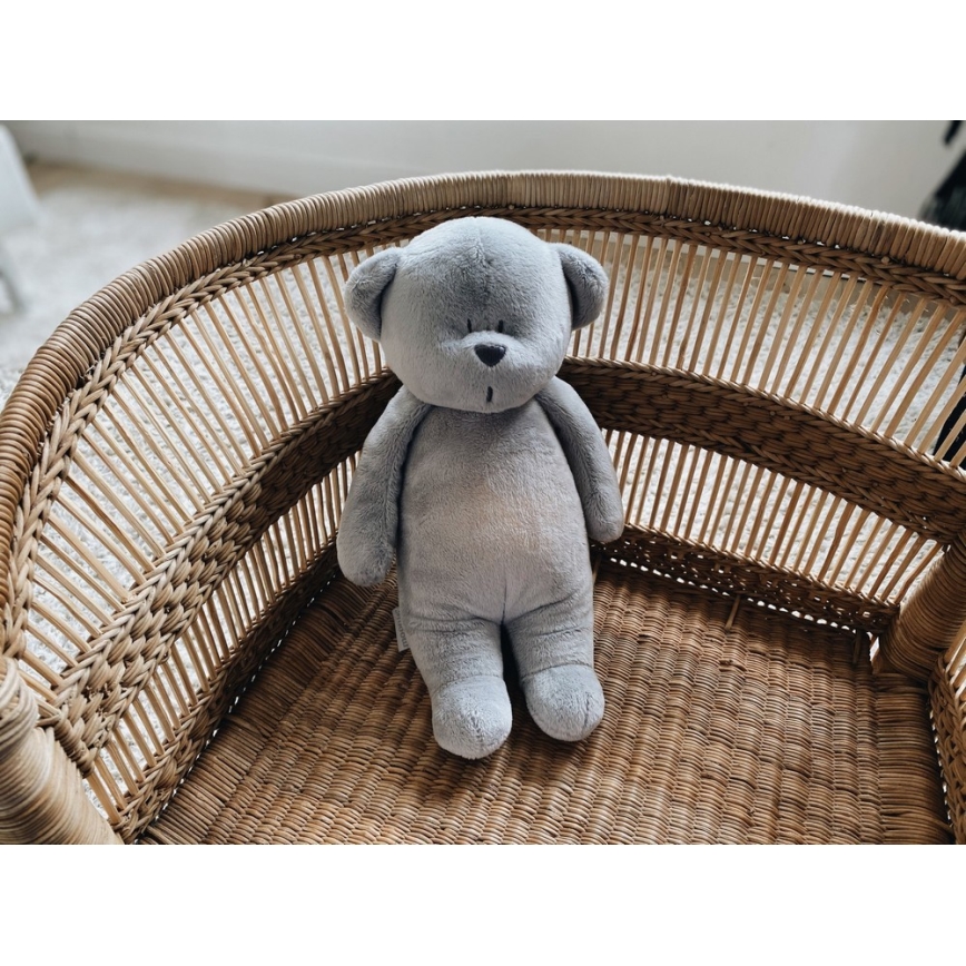 Moonie - Snuggle buddy su melodija ir šviesa meškiukas 2.0 sidabras