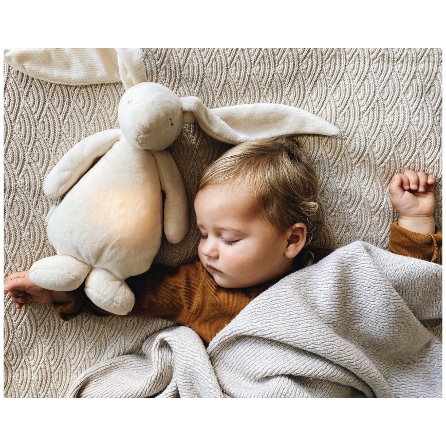 Moonie - Snuggle buddy su melodija ir šviesa zuikis 2.0 cream