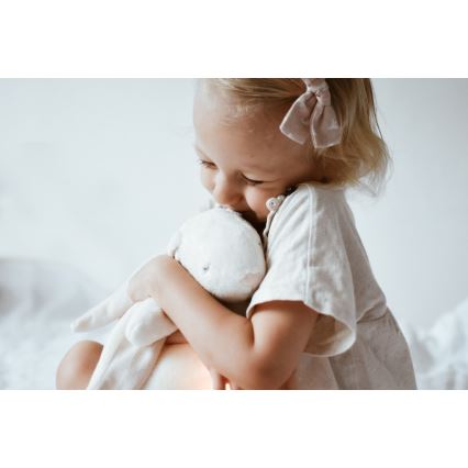 Moonie - Snuggle buddy su melodija ir šviesa zuikis 2.0 organic polar
