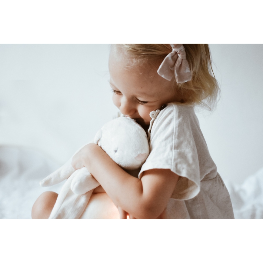 Moonie - Snuggle buddy su melodija ir šviesa zuikis 2.0 organic polar