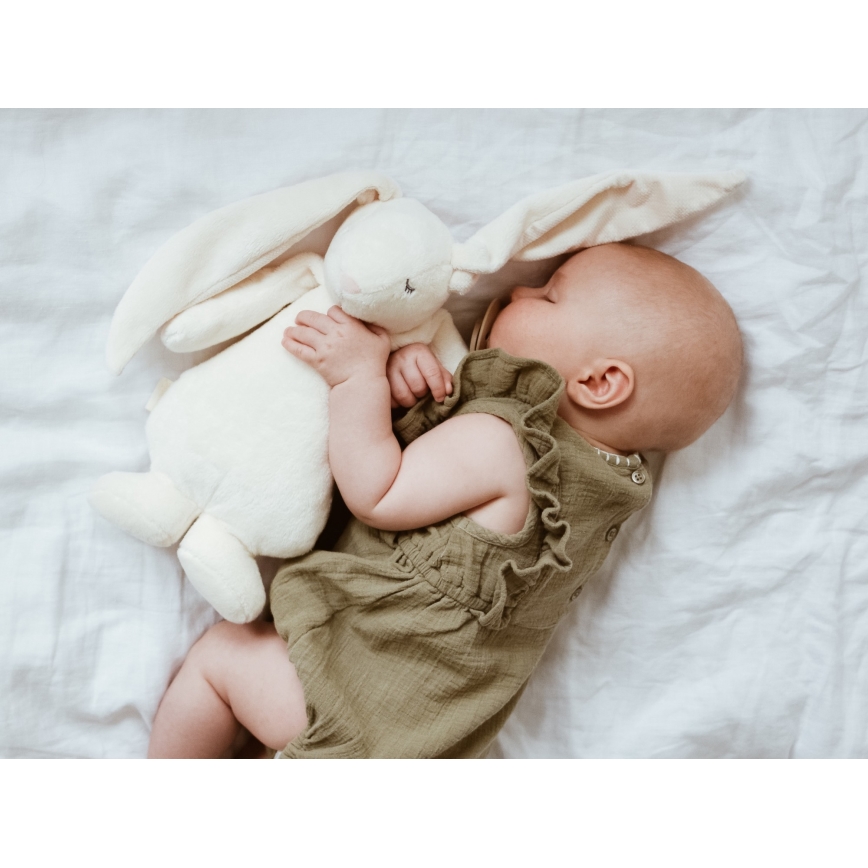 Moonie - Snuggle buddy su melodija ir šviesa zuikis 2.0 organic polar