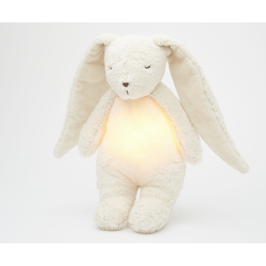 Moonie - Snuggle buddy su melodija ir šviesa zuikis 2.0 organic polar