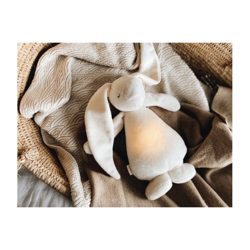 Moonie - Snuggle buddy su melodija ir šviesa zuikis powder