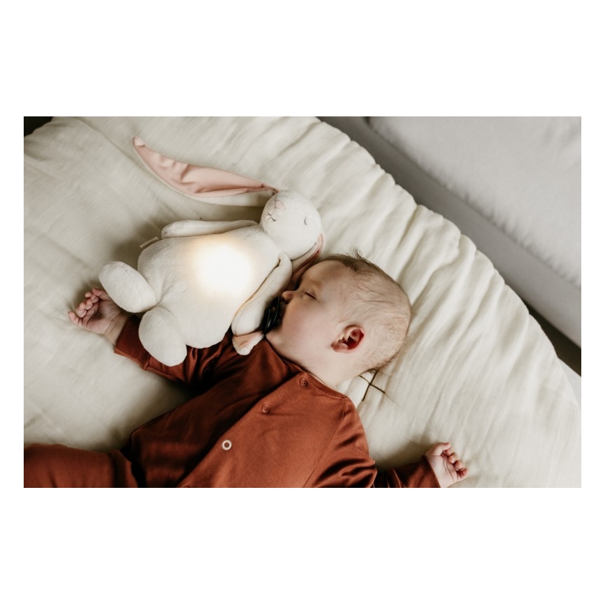 Moonie - Snuggle buddy su melodija ir šviesa zuikis powder