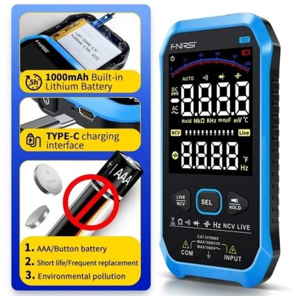 Multimetras 1000 mAh 5V