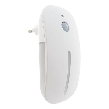 Naktinė LED lemputė su jutikliu LED/1W/230V balta