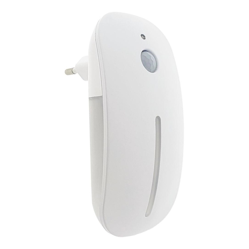 Naktinė LED lemputė su jutikliu LED/1W/230V balta