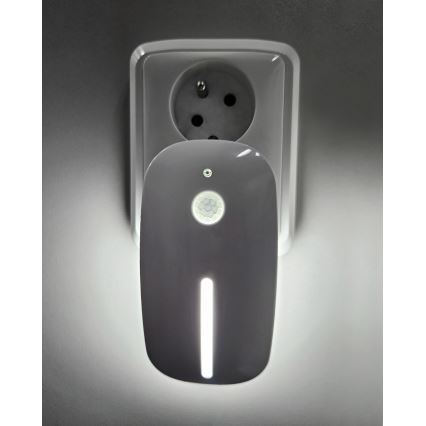 Naktinė LED lemputė su jutikliu LED/1W/230V balta