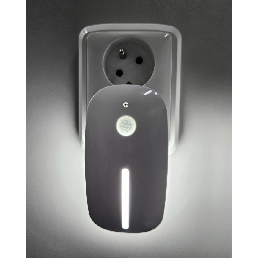 Naktinė LED lemputė su jutikliu LED/1W/230V balta
